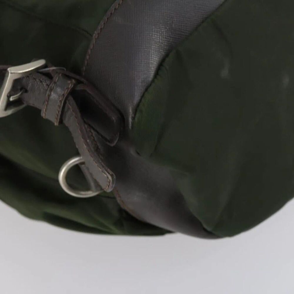 Prada Double Front Pocket Tessuto Khaki Nylon Backpack Bag - Picture 11 of 16